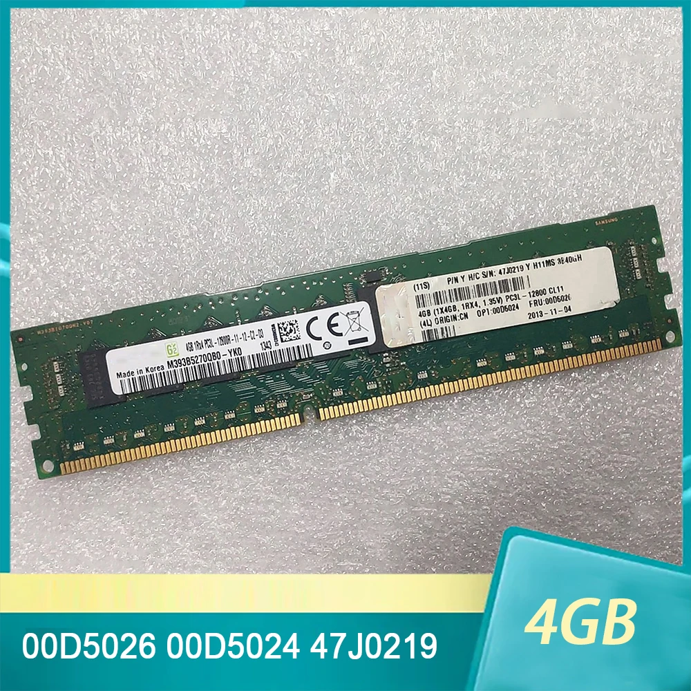 

For IBM RAM 00D5026 00D5024 47J0219 PC3L-12800R 4GB DDR3 1RX4 1600 ECC Server Memory