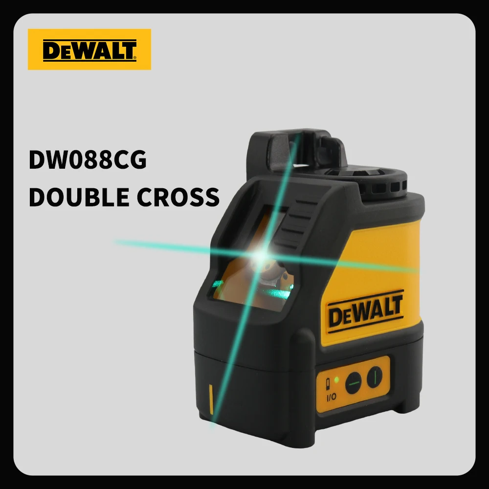 DeWalt DW088CG 2-przewodowy zielony poziom lasera o wysokiej precyzji wewnątrz i na zewnątrz pionowy krzyż akumulatorowy przyrząd do pomiaru poziomu