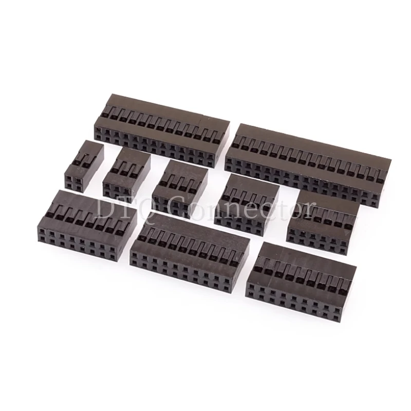 50 szt. Gorącej sprzedaży plastikowa powłoka Dupont 2.54mm dwurzędowy złącze Dupont 2P/3P/4P/5P/6P/7P/8P/9P/10P 2*4pin/2 * 5pin obudowa