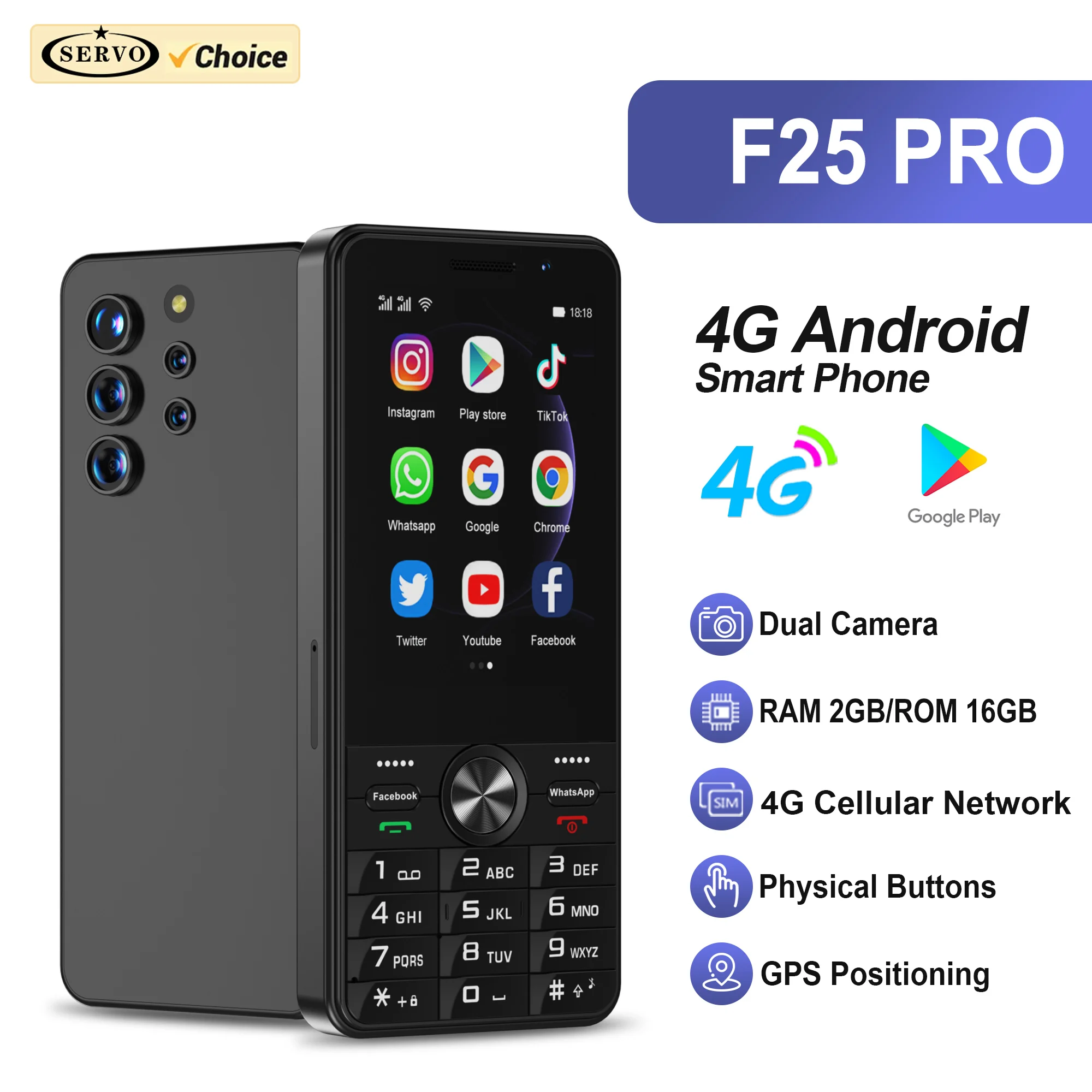 Original SERVO F25Pro Android Smartphones 4G Cellular Network 3.5