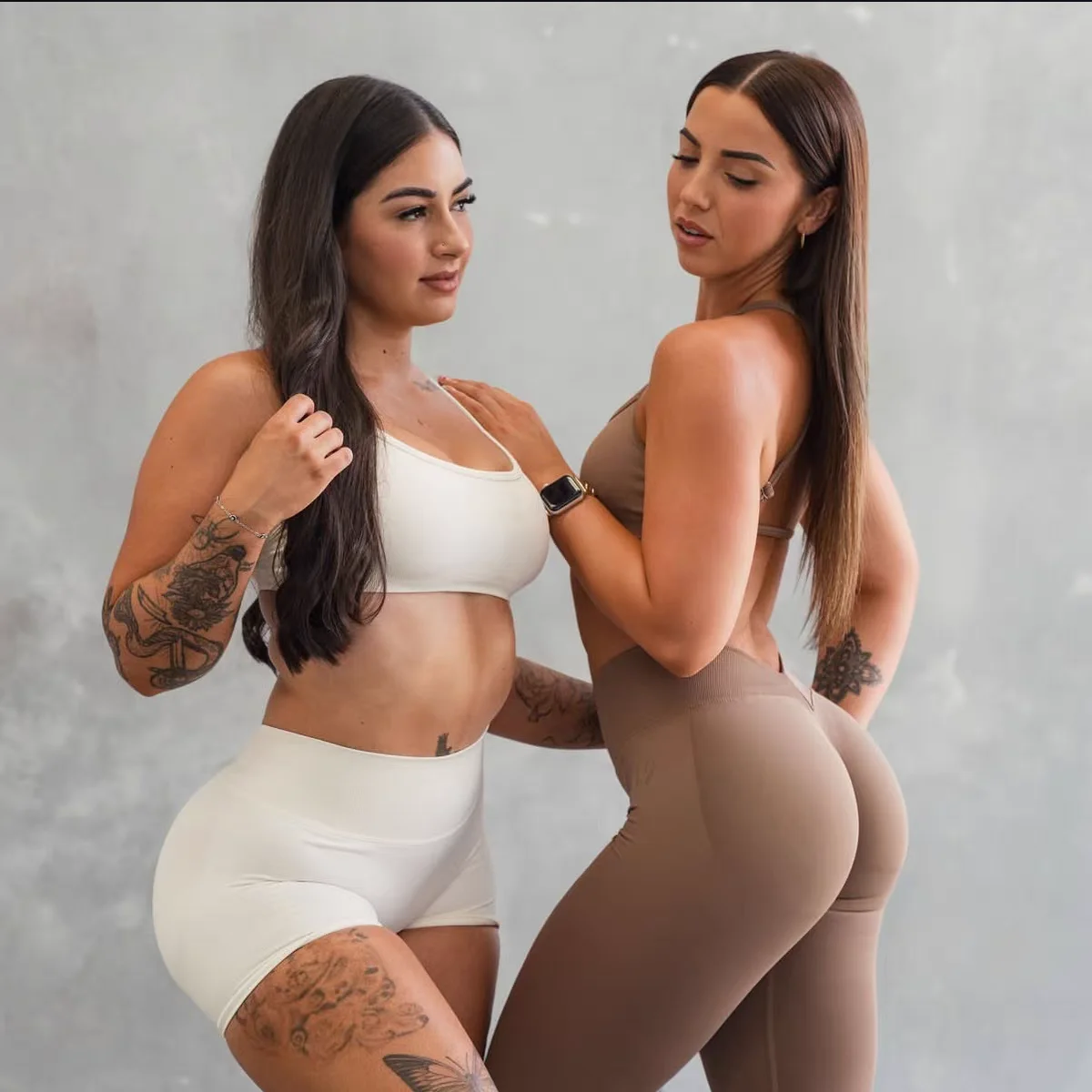 

2‌pcs Women's Tracksuit High-Waisted Yoga Set - Seamless Workout Running Pants Sports Bra Breathable Gym Clothes Yoga Training