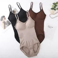 Slimming Shapewear Bodysuit Women's Thin Tightening Underwear with Chest Pad Hip Lifting Body Control Summer Lightweight