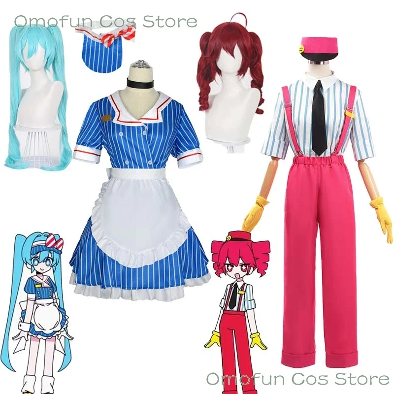 

Костюм для косплея ABC123TetoMiku Kasane Teto в стиле Mesmerizer Vtuber, парик, униформа, одежда для Хэллоуина O3;b,6/k'5;