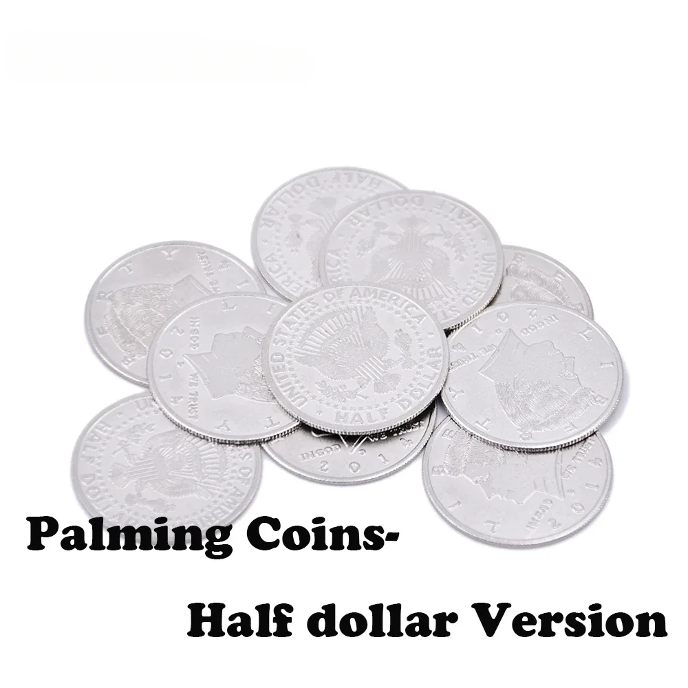 10 個超薄型パルミングコイン (ハーフダラーバージョン) 手品出現/消失コインマギアアクセサリーギミック小道具マジシャン