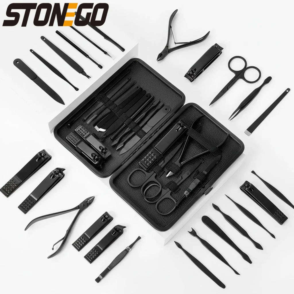 ชุดตัดเล็บ 18 ชิ้น สแตนเลส อุปกรณ์ทำเล็บมือและเล็บเท้า ชุดดูแลเล็บ คีมตัดเล็บ อุปกรณ์ดูแลเล็บที่จำเป็น