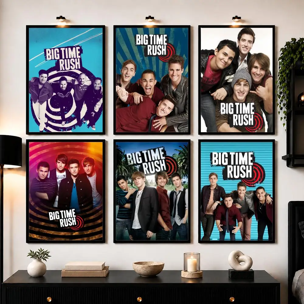 Band Big Time R-Rush BTR Poster Wall Art Sticker For Living Room Bedroom Bar Home Decor Mural Painting Decoration