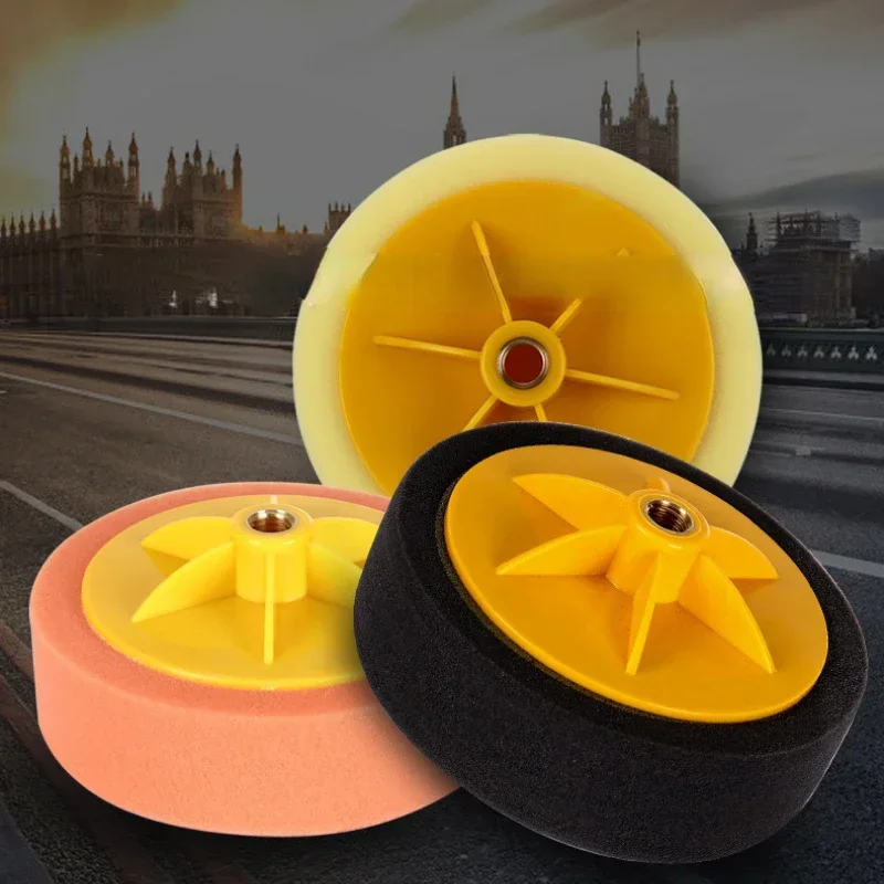 

6-дюймовая вощеная губка для восстановления грубой, средней и тонкой винты, полировальный диск, губка для ремонта автомобильных зеркал, колесо M14, диск для детализации автомобиля