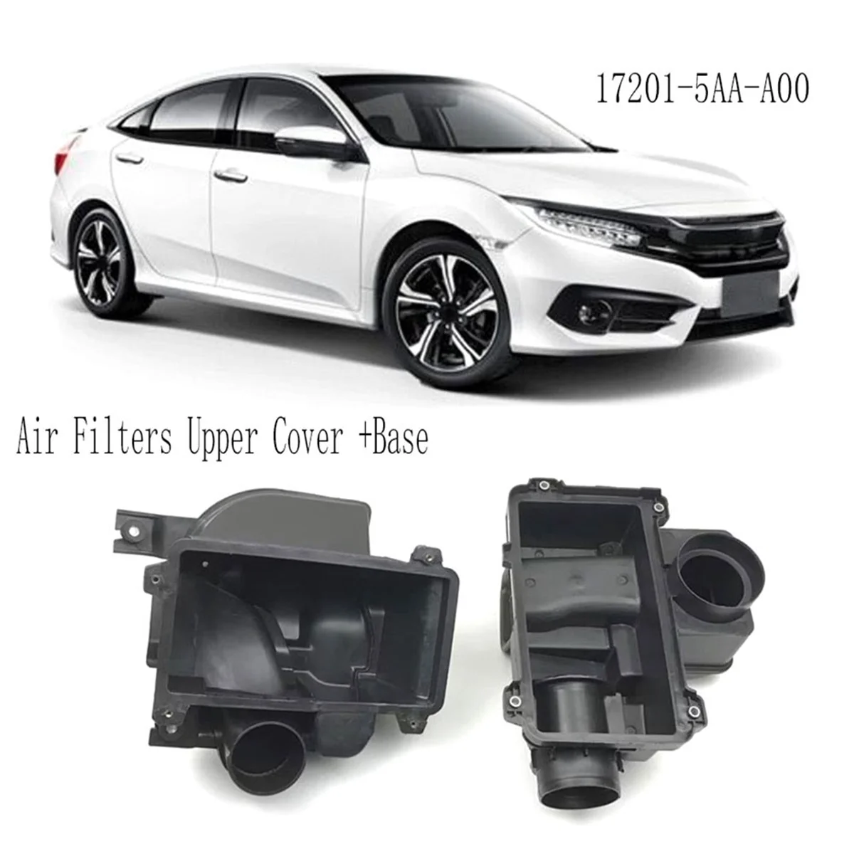 Lower Air Filter Housing Box 17201-5AA-A00 Air Filters Upper Cover +Base for Honda Civic FK