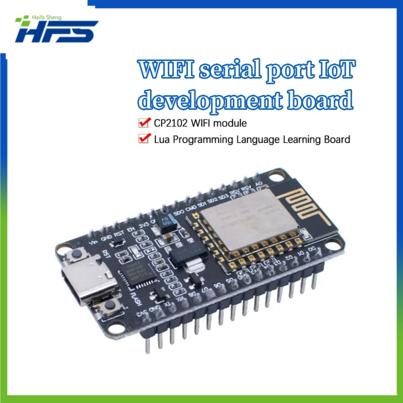 

NodeMCU Wireless Development Board, ESP8266, TYPE-C, Wi-Fi, IOT, CP2102, Lua V3 Board, Internet of Things