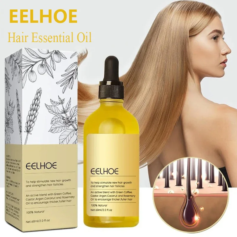 Aceite esencial de romero para el cabello denso, 60ml, lavanda vegana, reparación de daños en el cabello, previene la caída del cabello, pelos lisos, nutre el aceite para el cuidado del cabello
