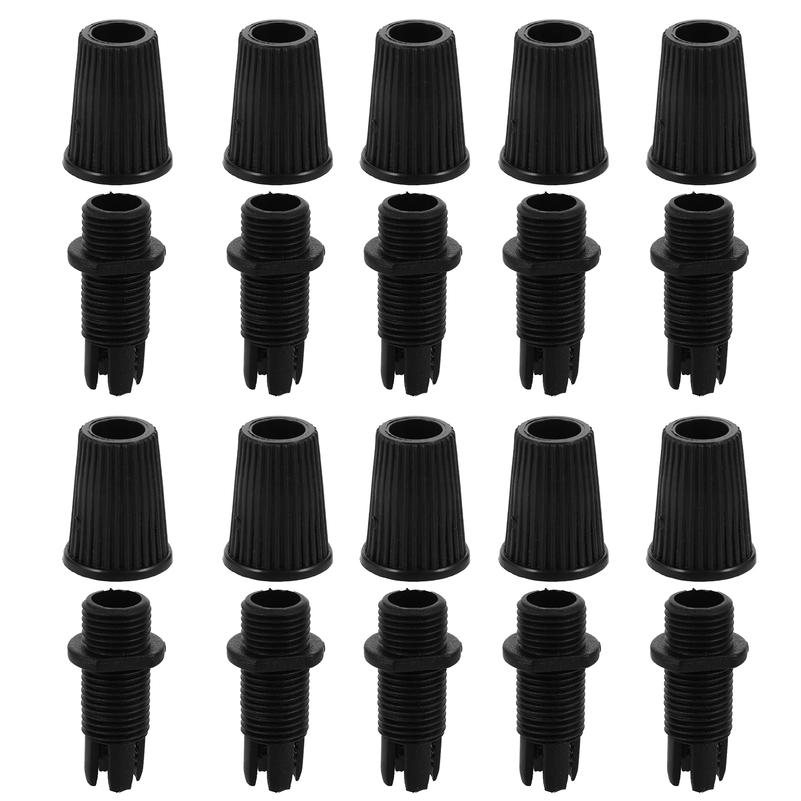 100Pcs Thread Cable Locker Cord Grips Connectors Fastener for Desk Bed Dining Room Lamp Cable Gland Strain Relief Connector