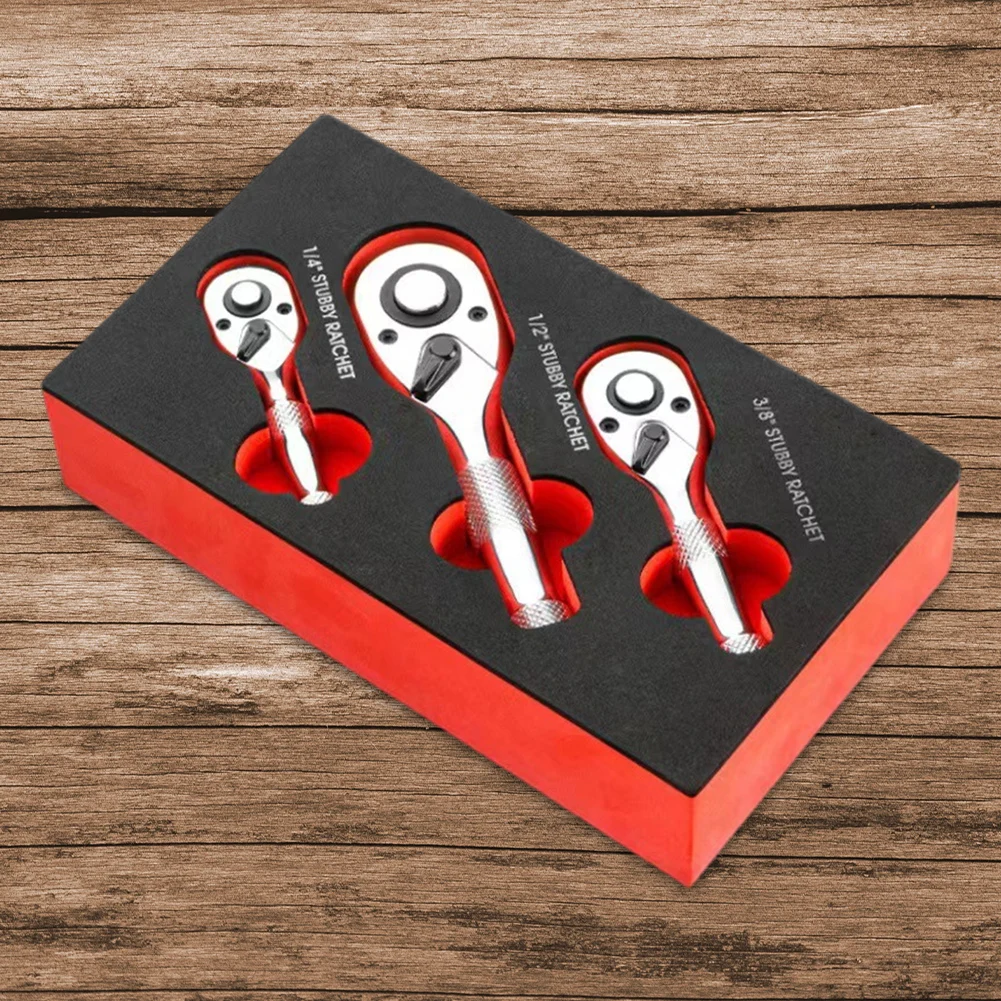 72 Teeth Quick Socket Mini Ratchet Wrench Spanner 1/4 3/8 1/2inch Two-way Horns Short Handle Repair Tool Quick-Release
