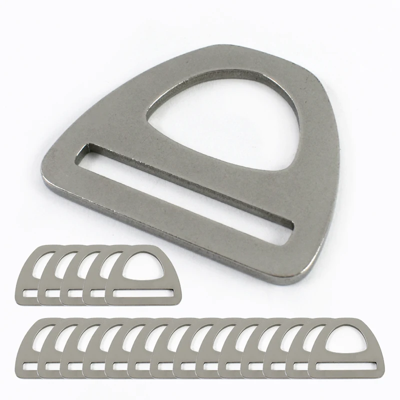 

2/5/10P Stainless Steel Slider Buckles Bag Backpack Triangle Adjuster Buckle Webbing Belt D Ring Loop DIY Hardware Accessories