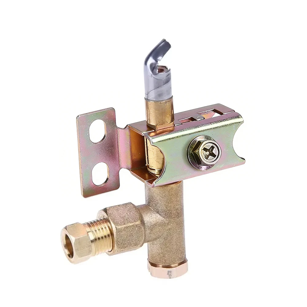 Pilot Burner One Way Flame Stainless Steel 1 Hole 2 Hole 3 Hole Bracket Can Have Natural or LP Gas Burner Assembly Babecue Tool
