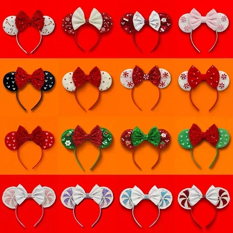 Happy BIRTHDAY GIRL Headbands for Women Disney Cotton Bow Hair Accessories Adults Colorful Pearls Mickey Ears Hairband Kids Gift view 4
