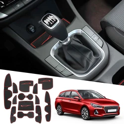 RUIYA for Hyundai i30/ i30 N/ i30 N Line 2017-2024 Car Door Groove Mat Anti-slip Slot Pad Auto Hyundai i30 Accessories 2023