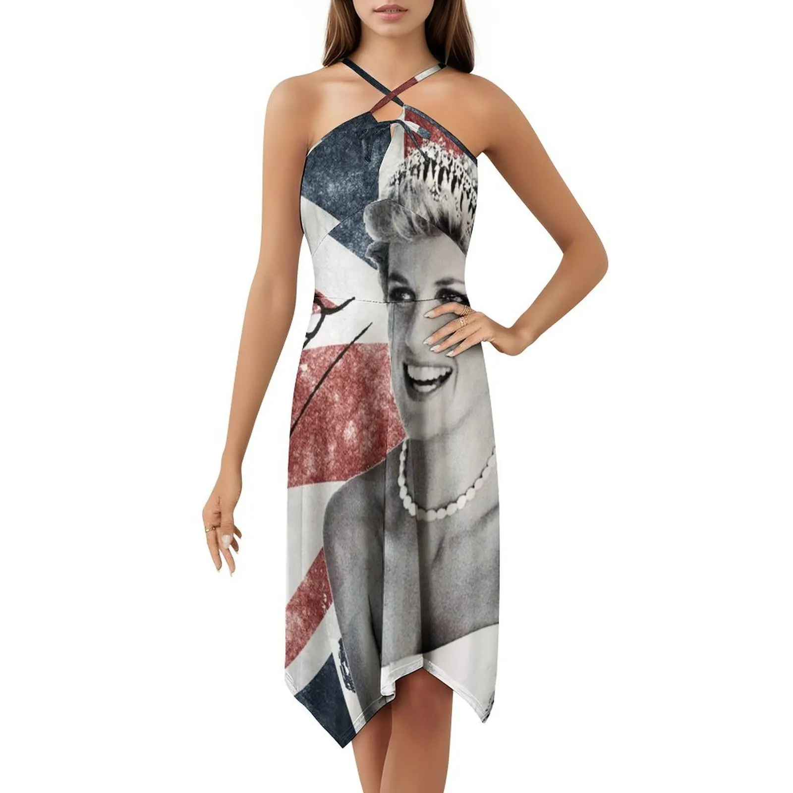 فستان سيدة ديانا مثير للإجازات للنساء على الشاطئ وحفلات أعياد الميلاد فستان قصير للسيدات ديانا ديانا سيدة D فساتين حفلات المملكة المتحدة #5