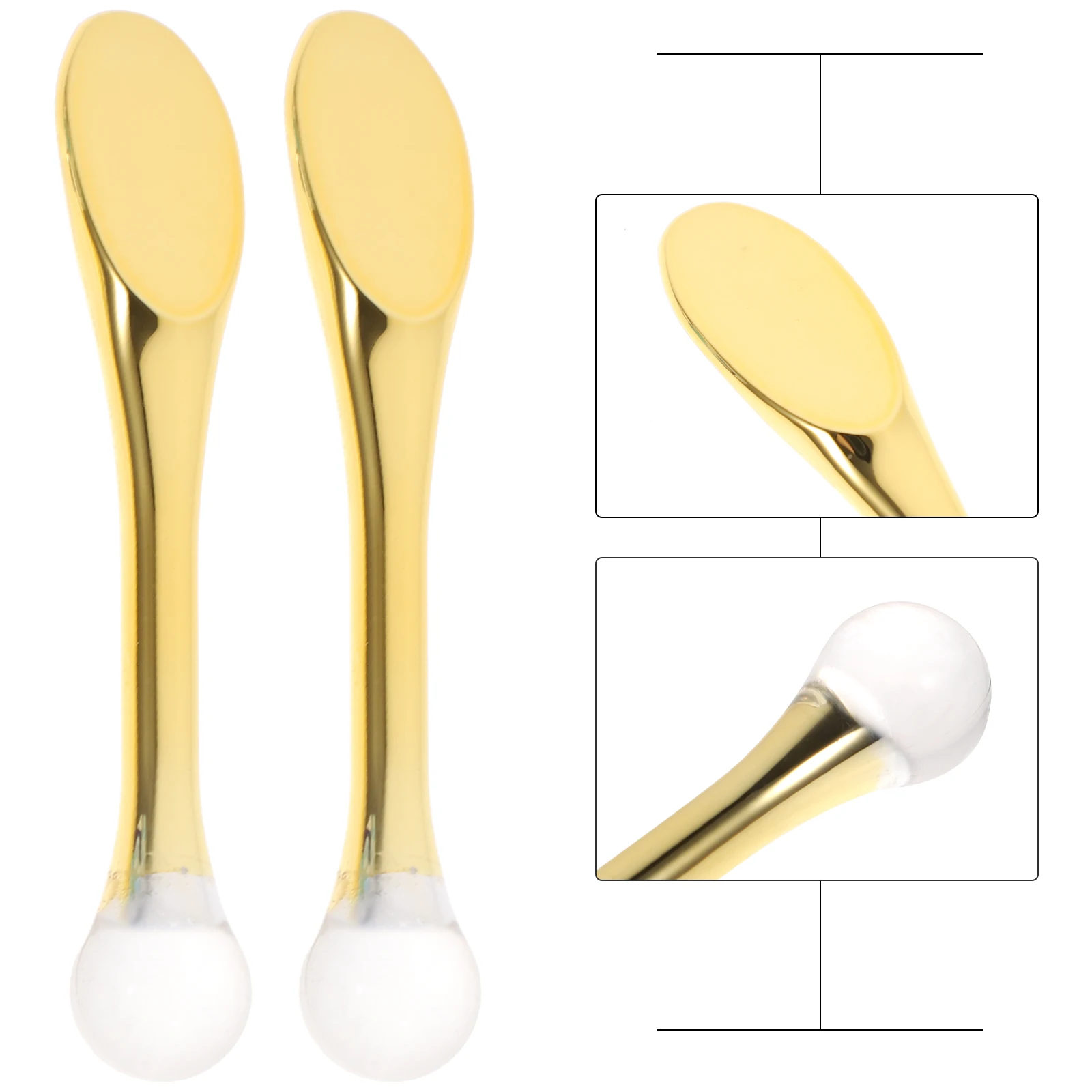 2 In 1 Face Massage Stick Acrylic Spatulas Scoop Face Cream Mask Mud Mixing Spoon Eyes Massage Bar Facial Care Tool