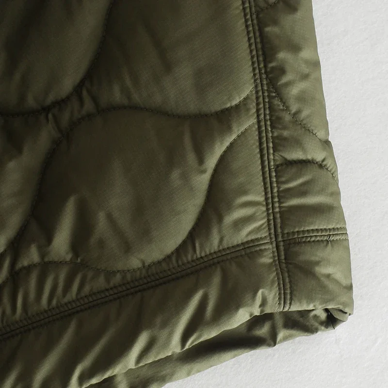 معطف كيب شال مبطن بالقطن للنساء مع ياقة واقفة من Argyle وسحاب سميك ملابس خارجية شتوية دافئة وأكمام تشبه جناح الخفّاش #5