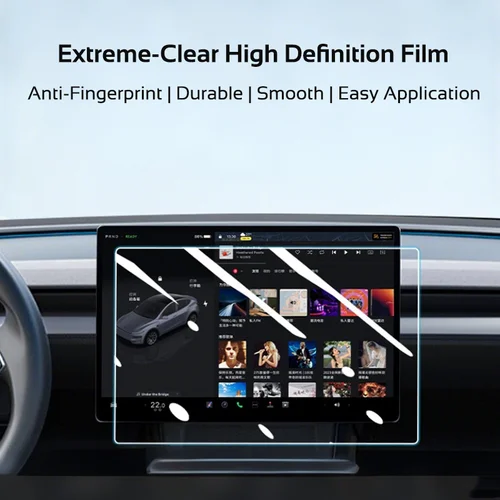 Imagen 2 del producto Para Tesla Model 3 Highland 2024 Y Juniper 2025 HD Protector de pantalla de película de vidrio templado accesorios de cubierta protectora de navegación