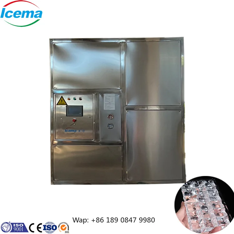 【Hot】 Professional Factory 3 Ton/day Industrial Ice Cube Making Machine Ice Machine Cube Maker Cube Ice Maker Machine for Hotel