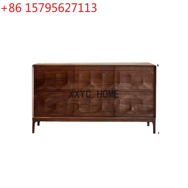 

Black Walnut Eight Spares Cabinet Bedroom Locker Solid Wood Living Room Furniture Bed