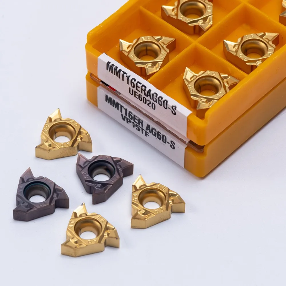 

10PCS 1BOX MMT16ER MMT16IR AG60-S VP15TF UE6020 US735 CNC Thread cutter Insert Carbide Alloy Blade Metal Turning Tool