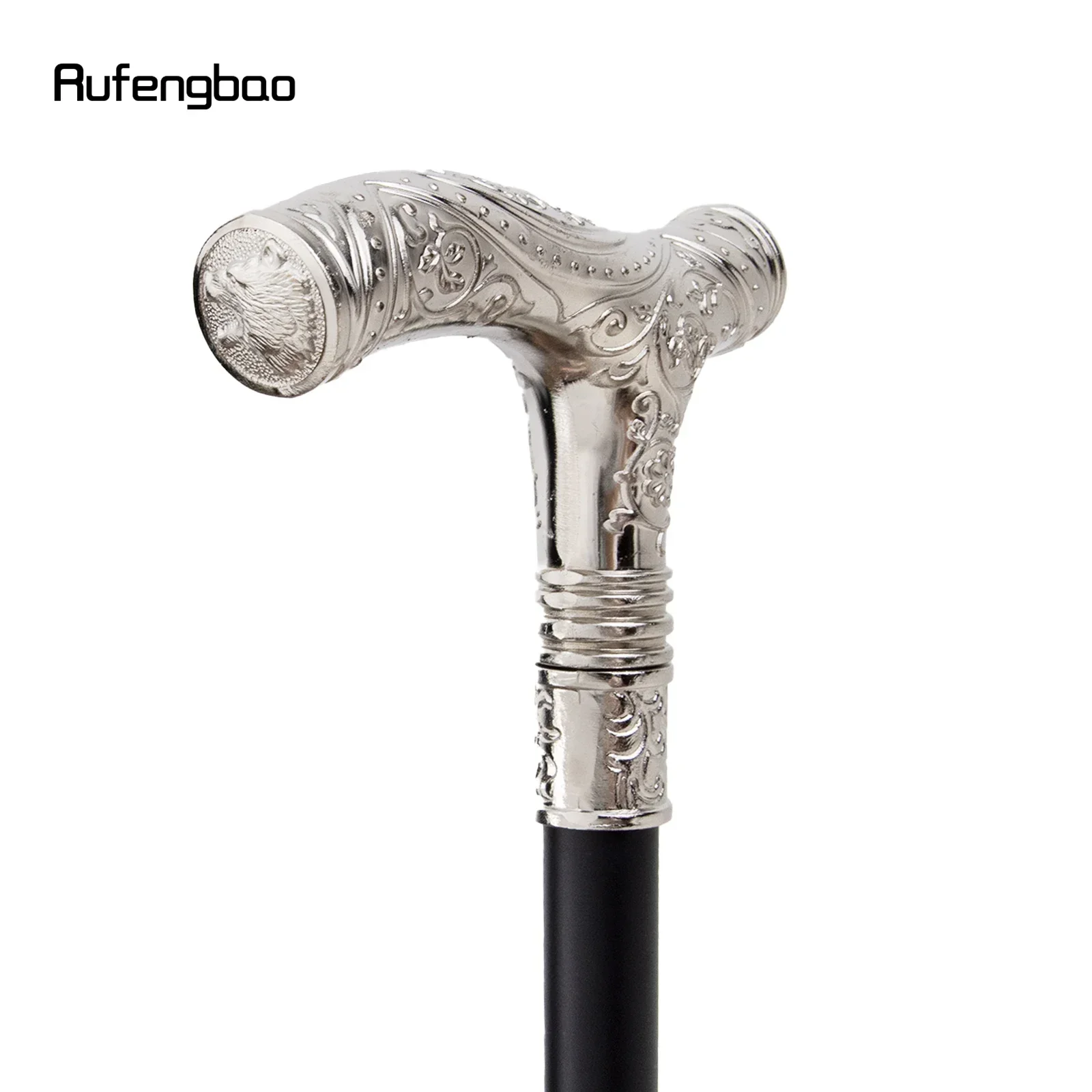 Bastón para caminar de una sola articulación con cabeza de oso rugiente blanco, bastón decorativo para fiesta de cosplay, bastón de moda para Halloween, 93cm