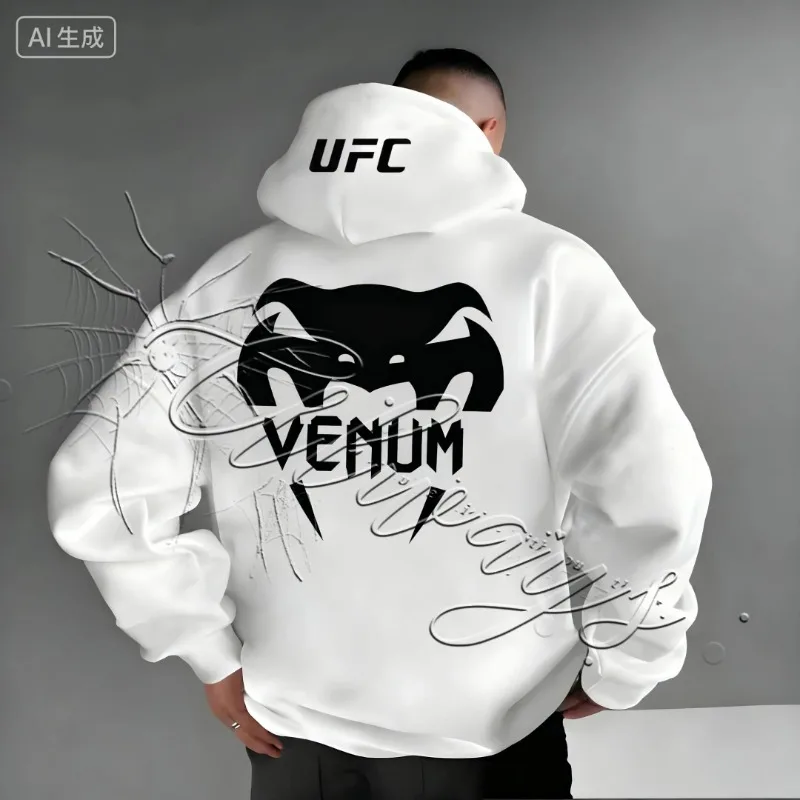 Sudadera con Capucha Deportiva de Entrenamiento de Lucha UFC MMA para Hombre y Mujer, Diseño Nuevo 2026, Estilo Retro Informal de Boxeo y Jiu-Jitsu