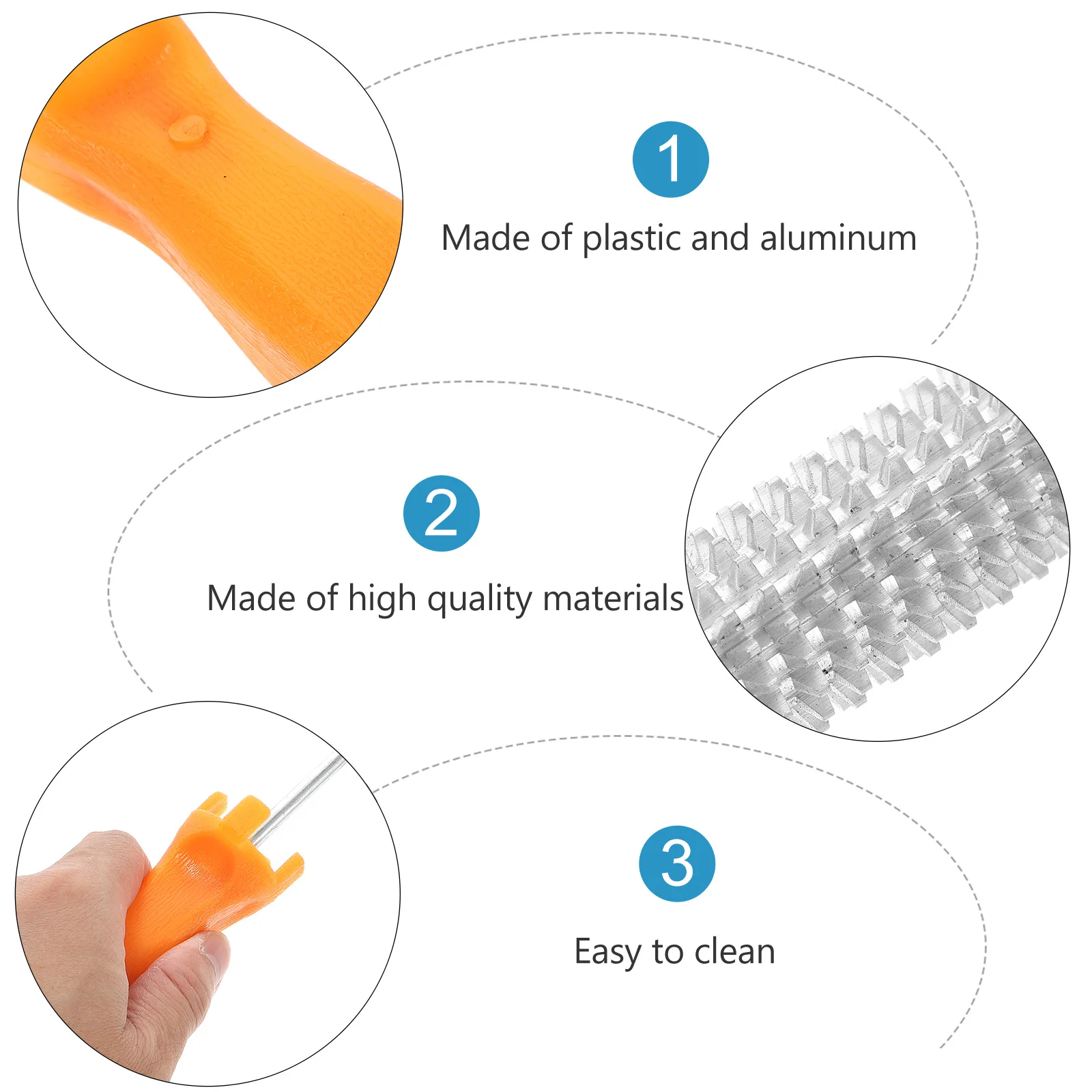 3 قطعة مجموعة أدوات الأسطوانة المصنوعة من الألياف الزجاجية أداة إزالة الفقاعات الفضية لترقق الراتنج الاسمنت الذاتي التسوية إزالة الرغوة جهاز الجدار #3