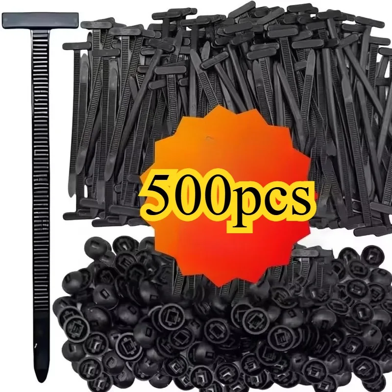 Plastic Nylon Cable Tie Heavy Duty Cable Organizer Fastening Ring Wire Multifunctional Cable Arranging Fixing Wrap Tie