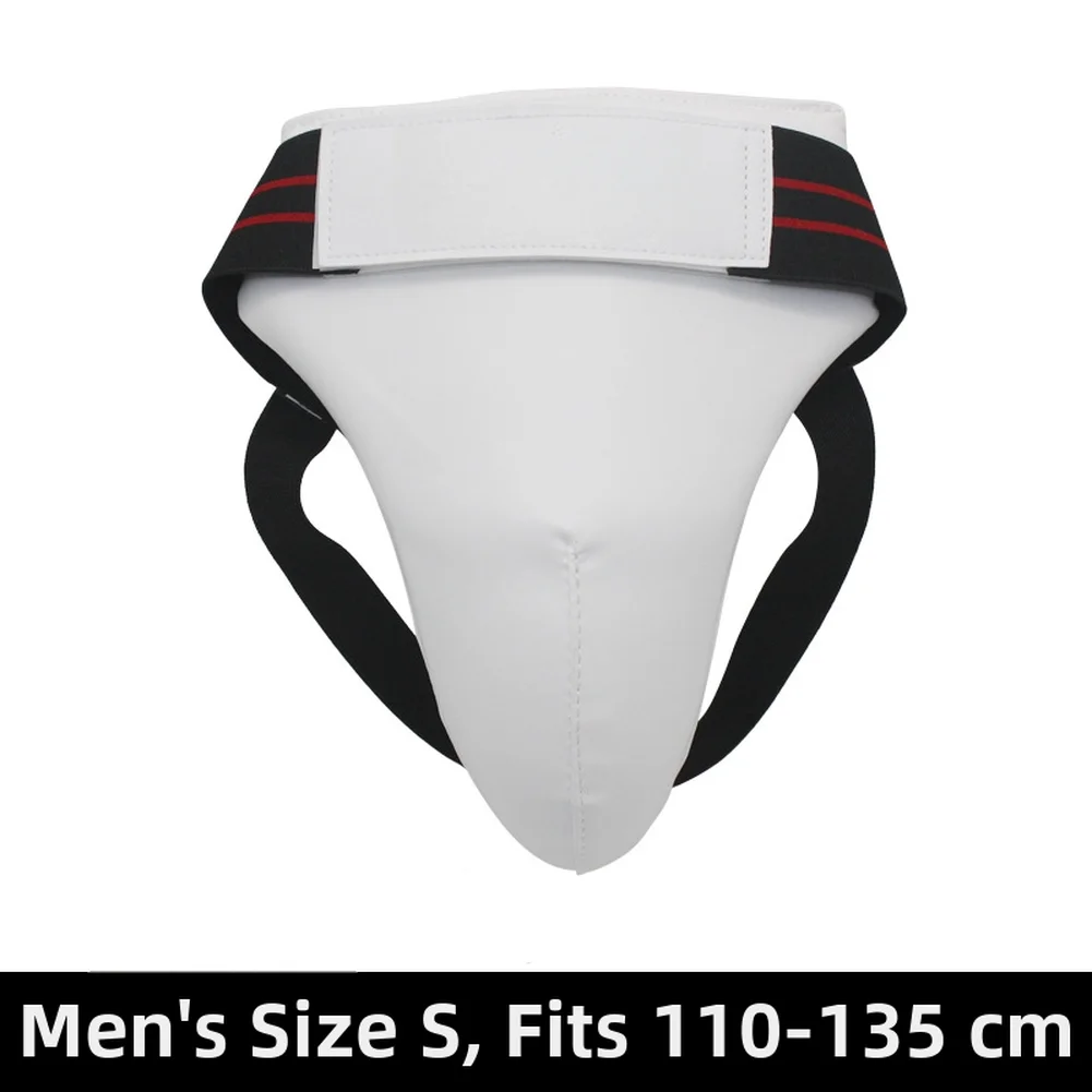 

Боксерский защитный чехол для паха из искусственной кожи, изогнутый, с глубоким вырезом, регулируемые ремни, широкий пояс, белый и черный