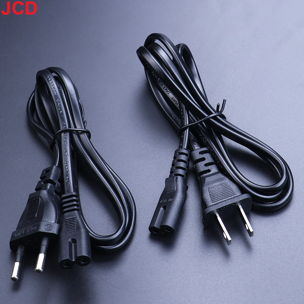 JCD 1 Stück EU US AC-Stromkabel 2-polig IEC C7 Stromverlängerungskabel für PS2 PS3 Slim PS4 PS5 PSP PSV für CD-Player Laptop Radio – Detail 2