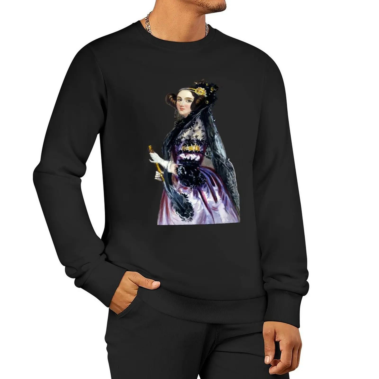 

Ada King Countess Of Lovelace Portrait Pullover Hoodie men's winter sweater sports sweatshirt man