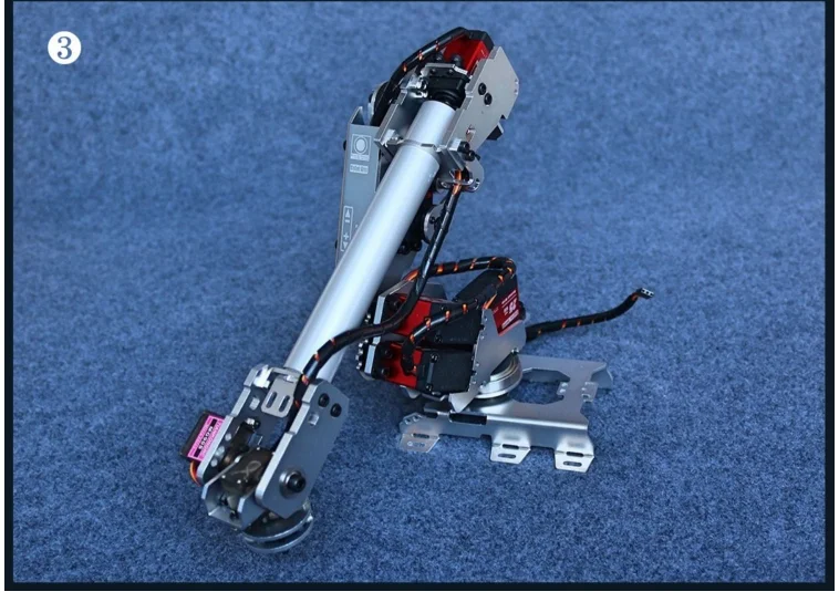 Kit de brazo robótico mecánico, manipulador de Metal de 7 DOF con servomotores de 20KG para Arduino, Kit de desmontaje DIY