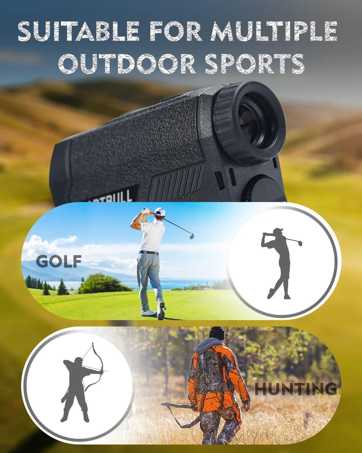 5 Modes 650m Telescope with Flag-Lock Slope Pin Outdoor Distance Meter Laser Rangefinder Golf