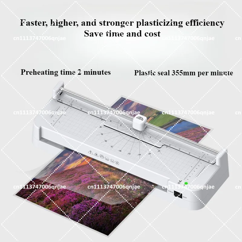 A3 Laminator with Built-in Cutter, 2-in-1 Plastic Sealing Machine for Home Office