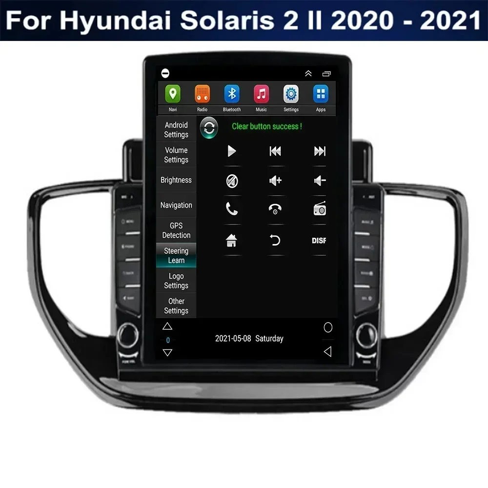 Per Tesla Stile 2Din Android 13 Autoradio Per Hyundai Solaris 2 II 2020 - 2035 Lettore Video Multimediale GPS Stereo Carplay RDS