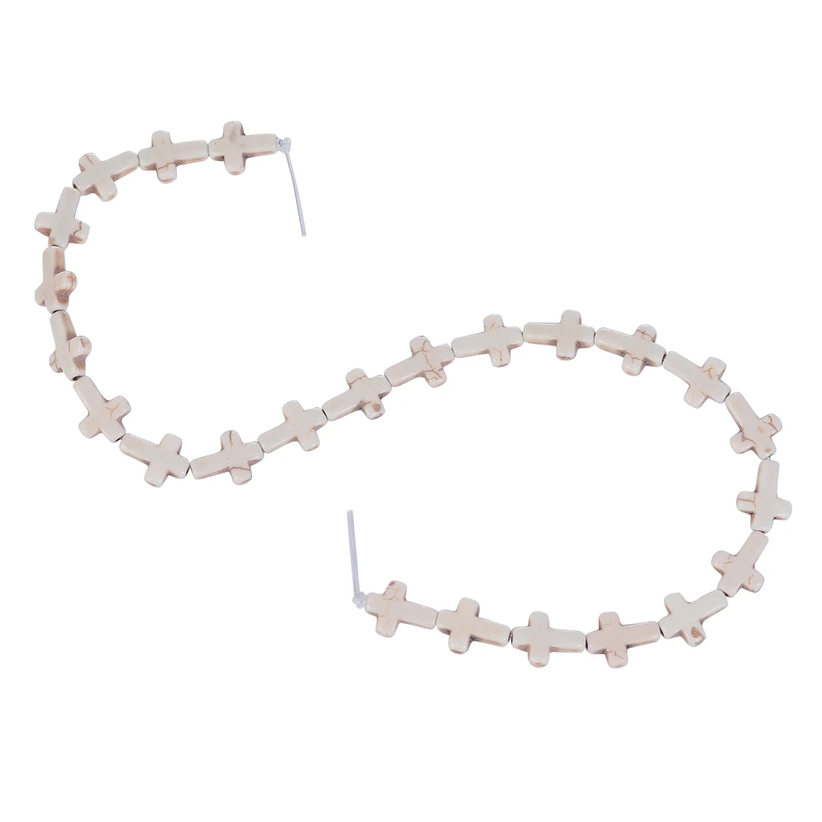 2 Pcs Cross Scattered Beads Turquoise Loose Creative Accessories Spacer Locket