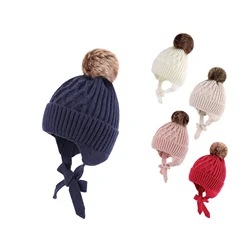 Gorros de invierno para bebés y madres, gorro cálido a prueba de viento, protección para los oídos, encantador, para niños y niñas