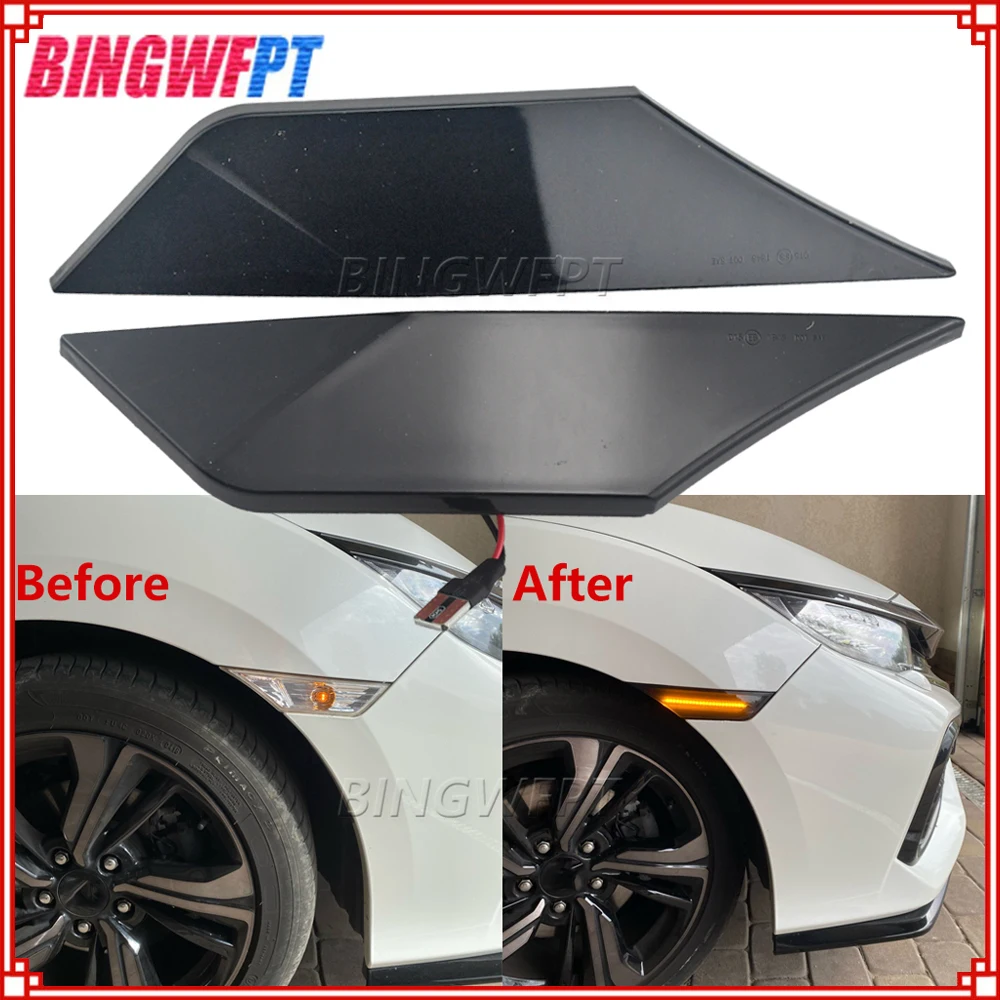 NEW Led Dynamic Side Marker Turn Signal Lights For Honda Civic Sedan Hatchback Coupe 2016-2021 LED Side Marker Turn Signal Light