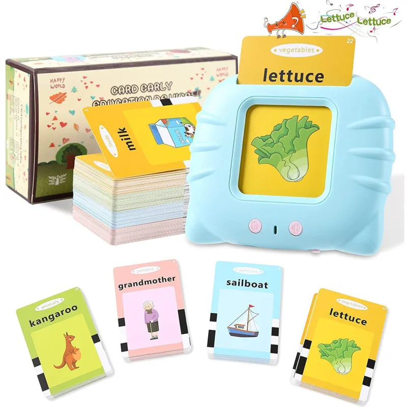 

Kids Electronic Cognitive Cards Talking Flash Cards Audio Books Flashcards For Learn English Words Study Game Toys For Children