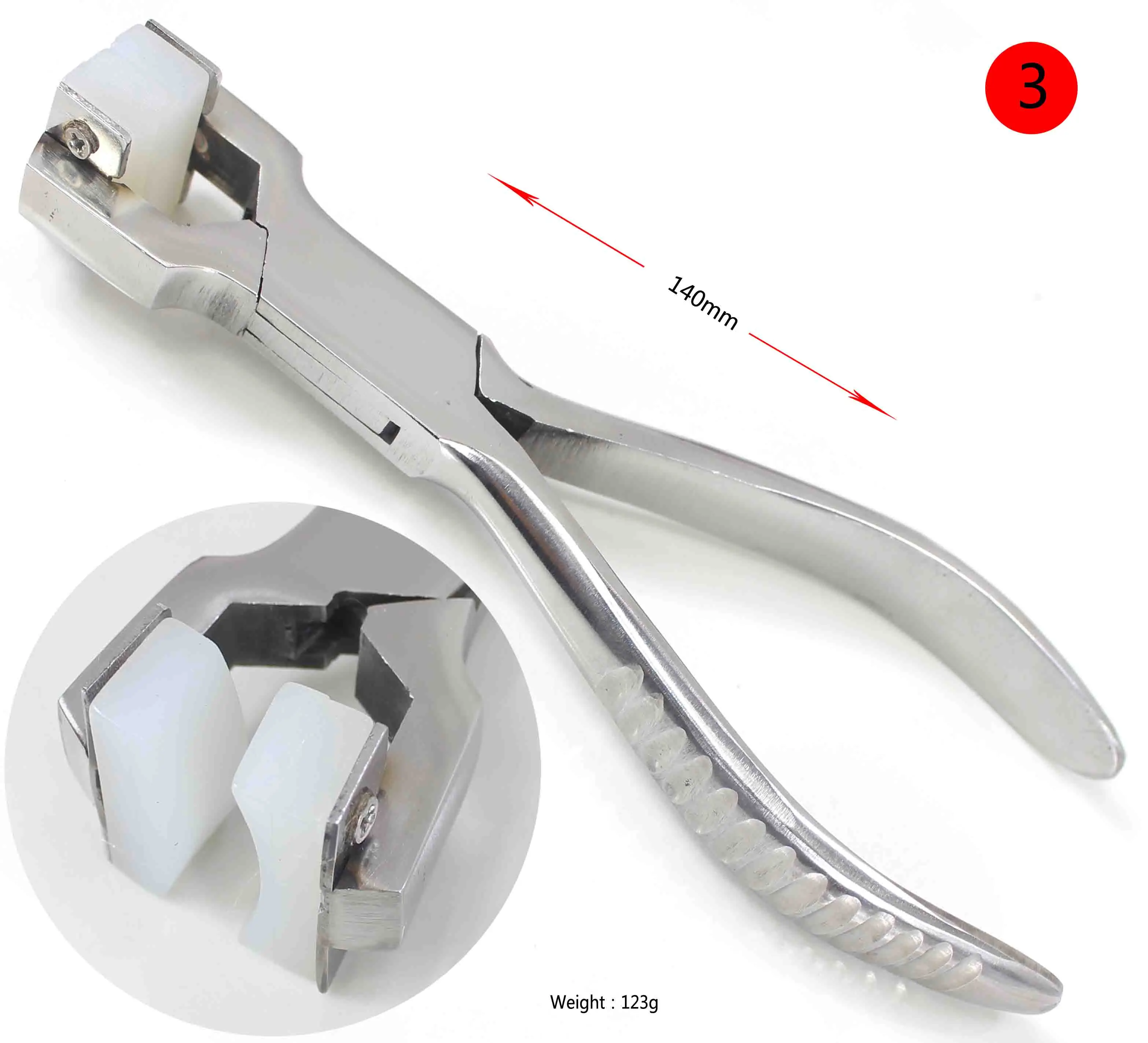 Ring Bender Plier Bracelet Correction Plier Stainless steel pliers  Prevent Injury Flat Nylon Jaw Pliers for DIY Jewelry Tools