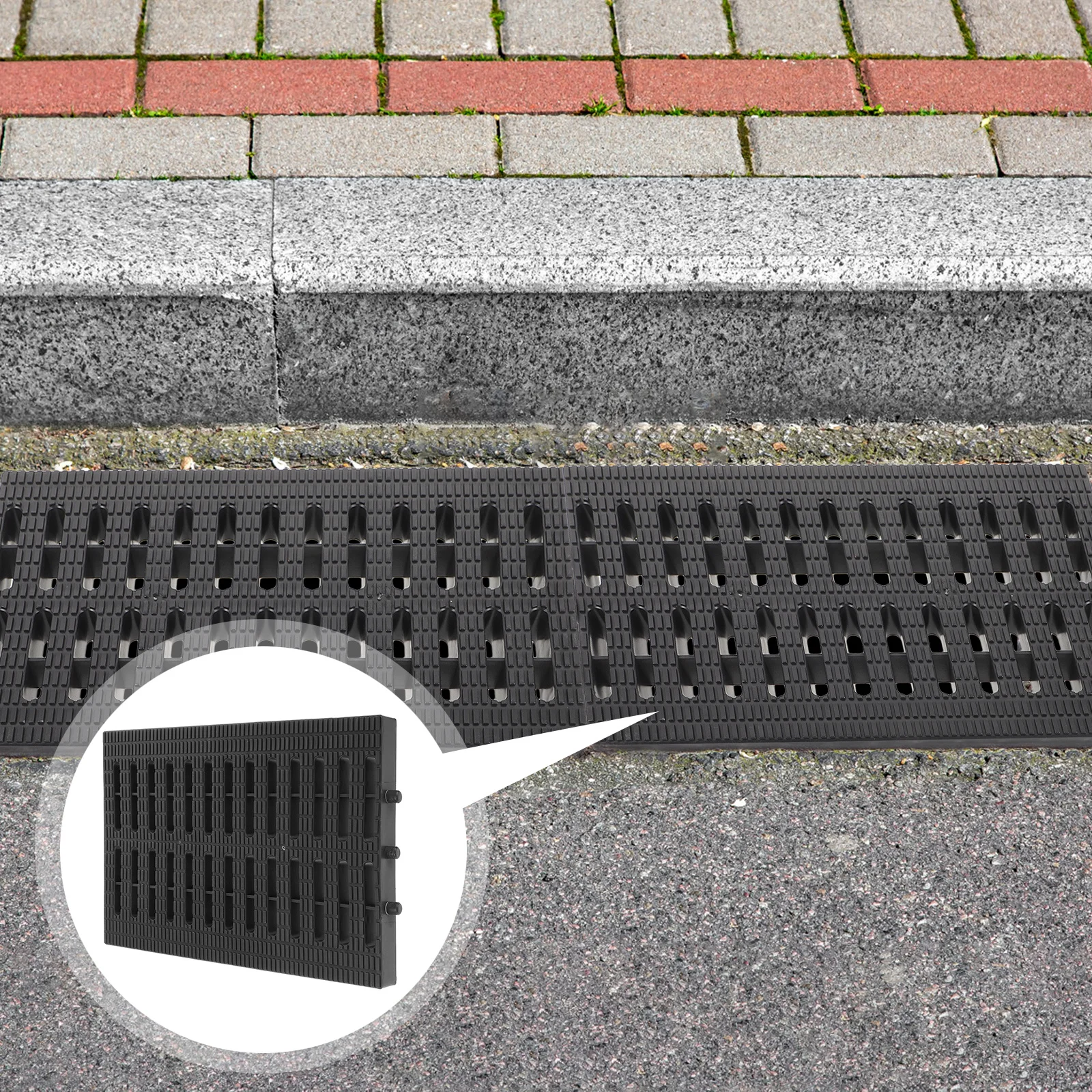 

Plastic Drainage Grates 20x30x2.5cm Grey Kitchen Trench Drains Outdoor Channels Driveway Garage Floor Covers Sewer Toilets