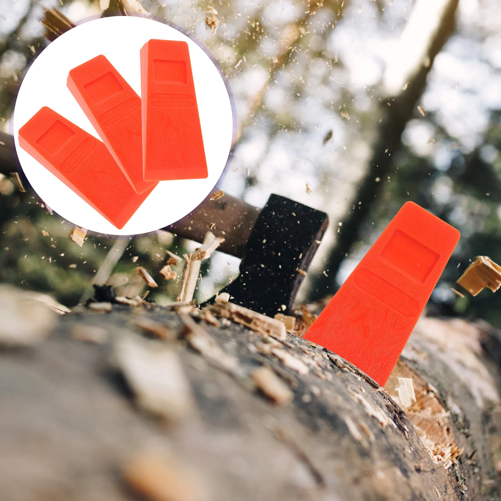 

3pcs Felling Logging Tools Durable Plastic Chock Woodcutting Accessory Tree Cutting Gardening Logging Chock Tool Hardware