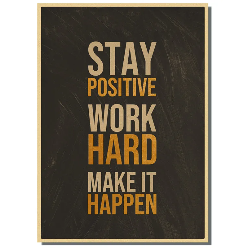 Motivational Kraft Paper Poster Just Don't Quit Wall Art Picture Prints Office  Home Decor Inspirational Artwork