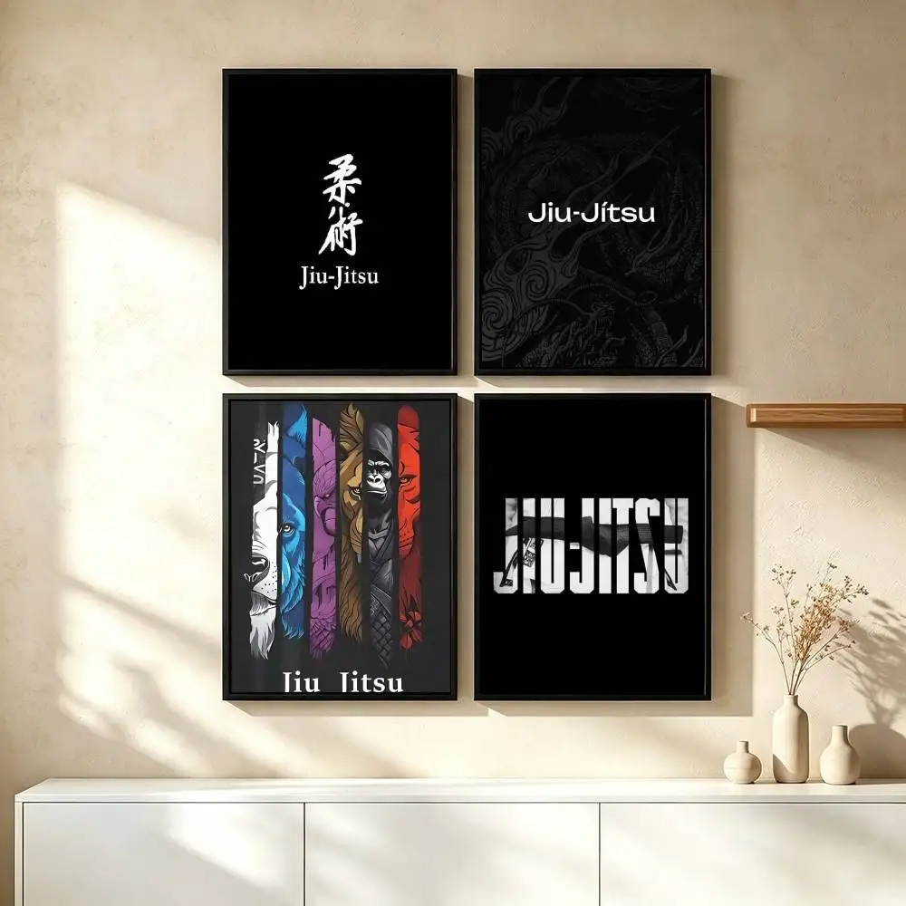 B-BJJ Brazilian Jiu Jitsu Poster High Quality Dorm Living Room Aesthetic Wall Decoration Painting Stickers Gift