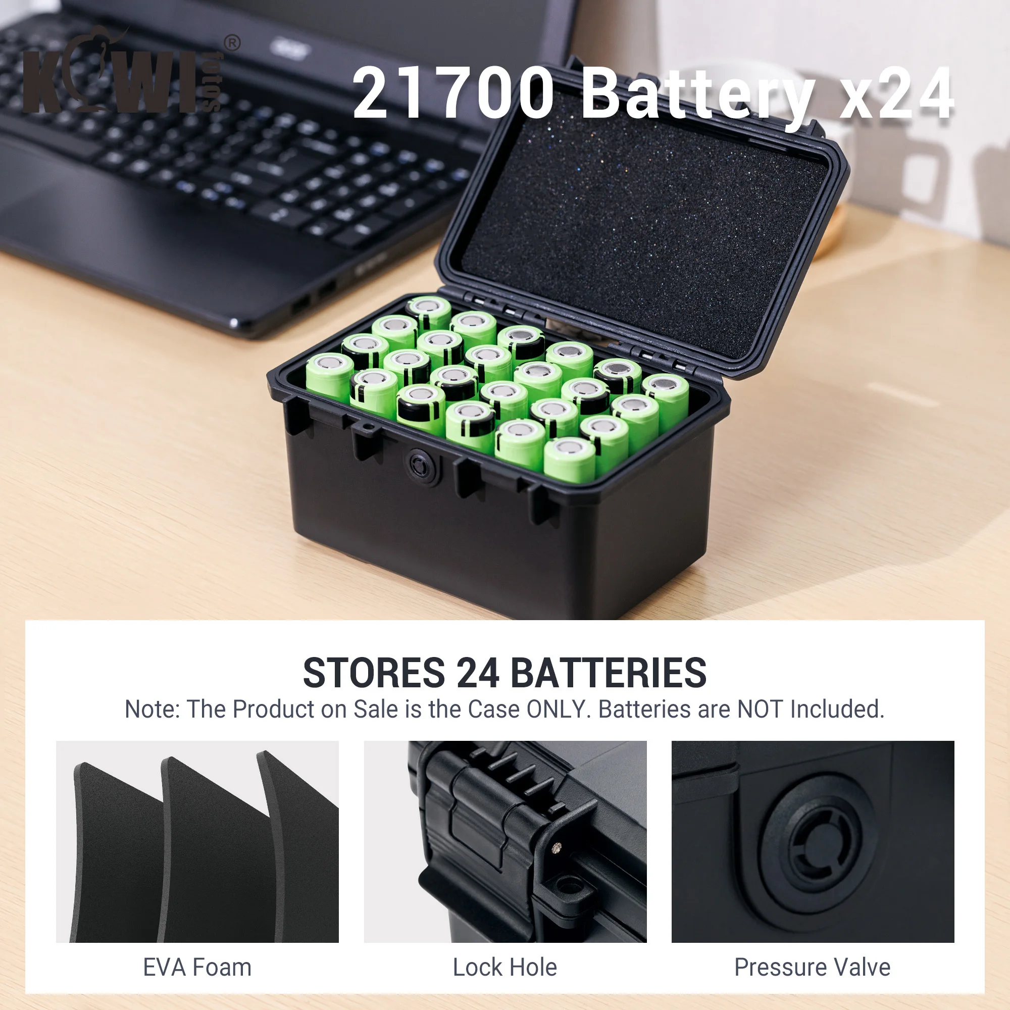 Multi Slots 18650/21700/AA/AAA/Coin Battery Case Storage Box Container Holder IP67 Waterproof And Dustproof Battery Storage Box