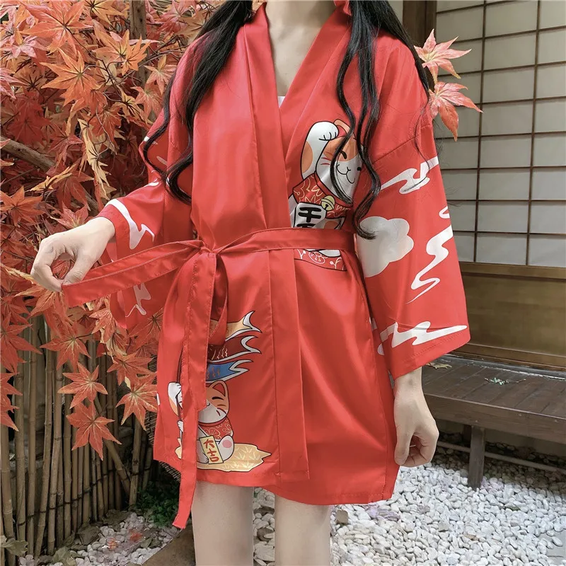 Vrouwen Kimono Vest Japanse Kleding Haori Obi Yukata Vrouwelijke Strand Zomer Kimono voor Vrouwen Cosplay Harajuku Vest