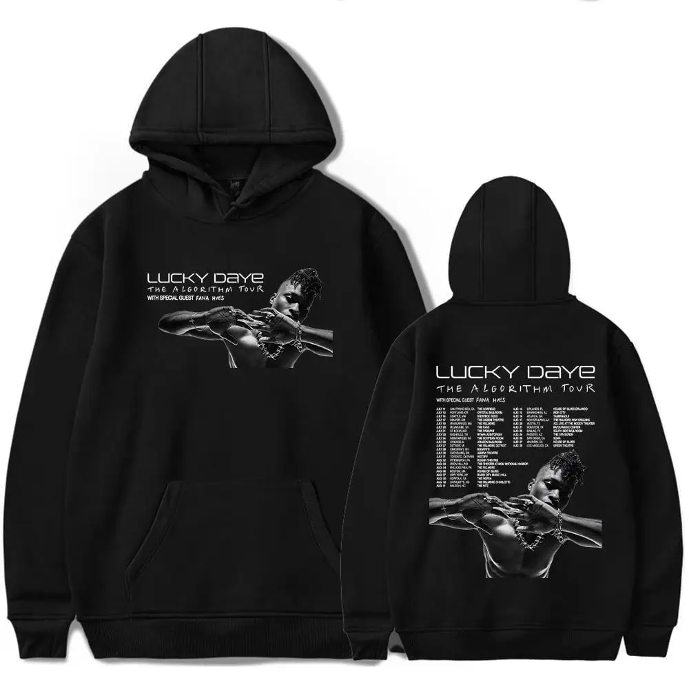 

Lucky Daye The Algorithm Tour Merch Hoodies Unisex Hooded Sweatshirt Casual Clothing